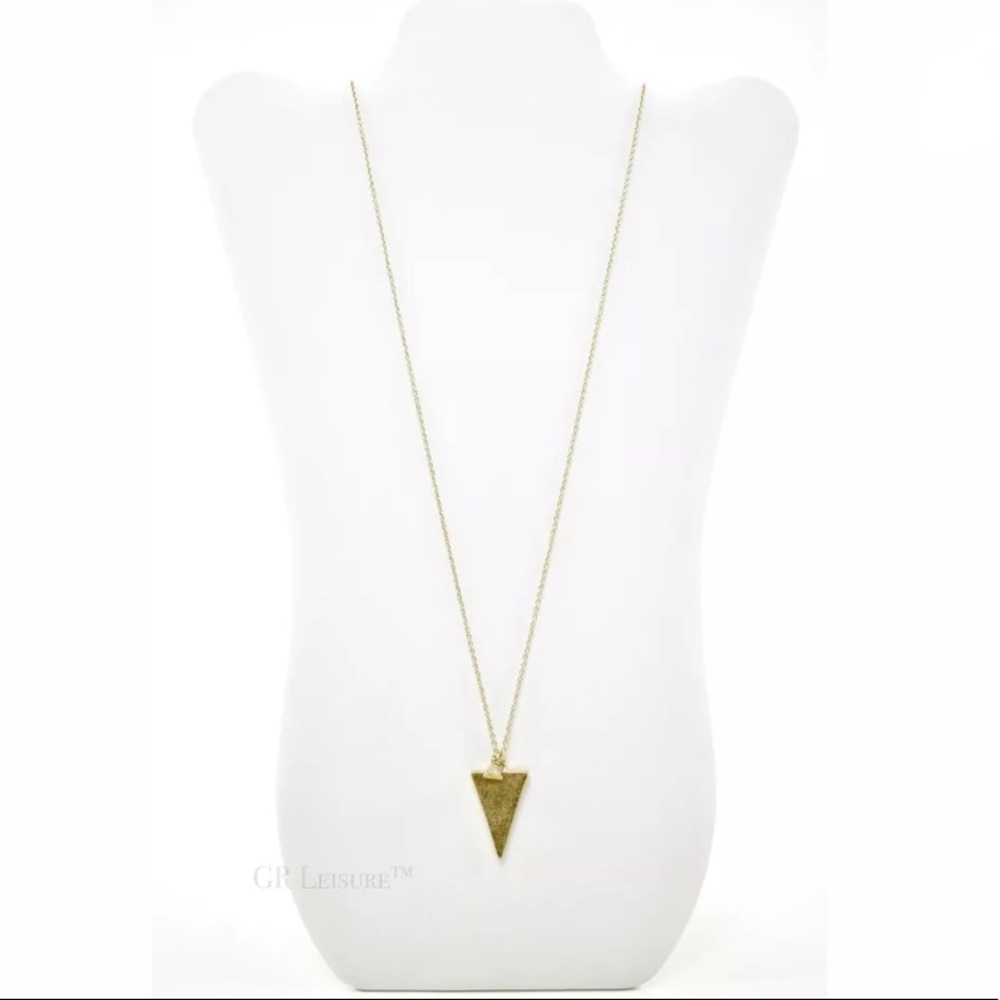 CANVAS PUFFED SPEAR & CHARM NECKLACE